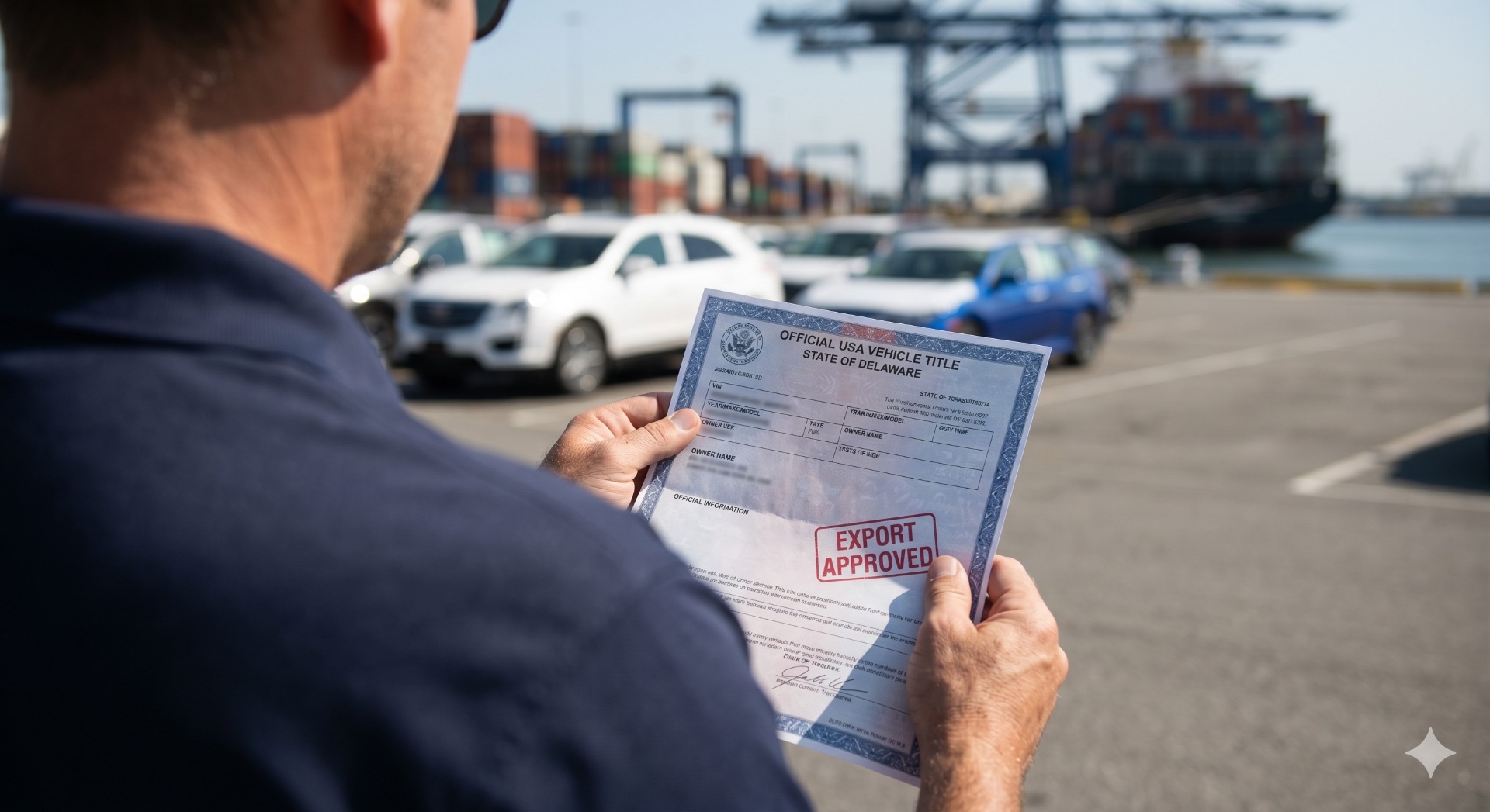 Título de vehículo aprobado para exportación